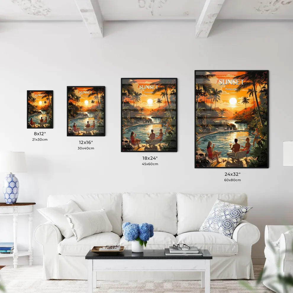 Vintage Vacation - A Group Of People Sittin - Kitchen Hangings