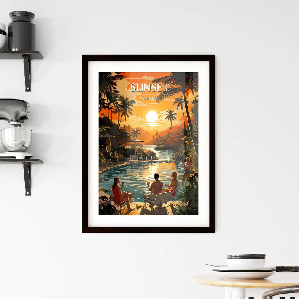 Vintage Vacation - A Group Of People Sittin Framed Print