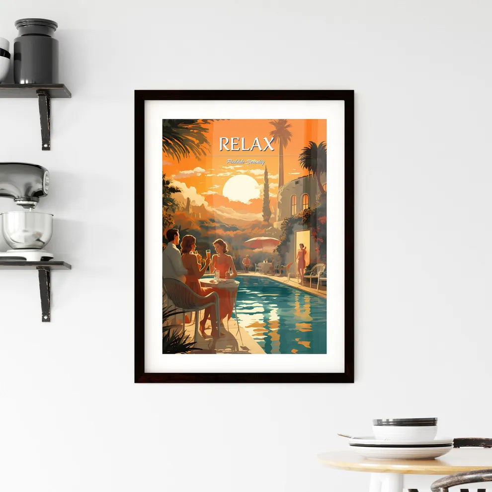 Vintage Vacation - A Group Of People Sittin Framed Print