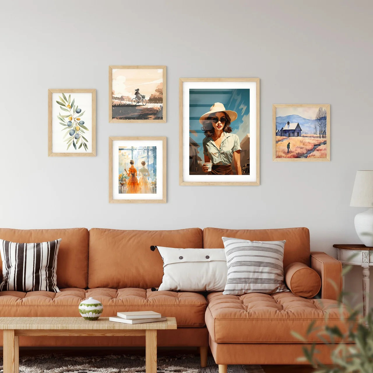 Wanderlust - A Woman Wearing A Hat And Sungl Framed Print