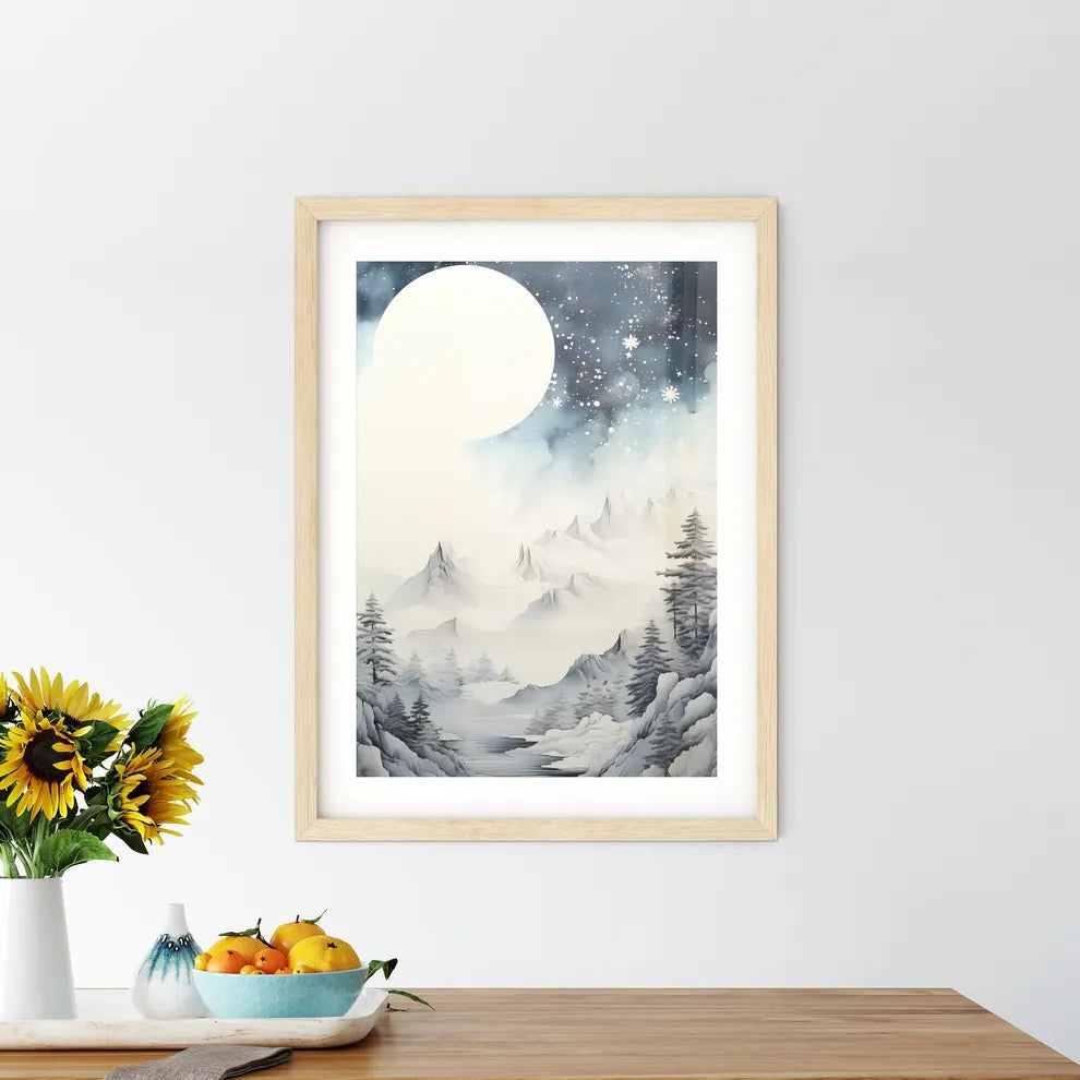 Winter - A Landscape With Snow And Tree - Kitchen Hangings