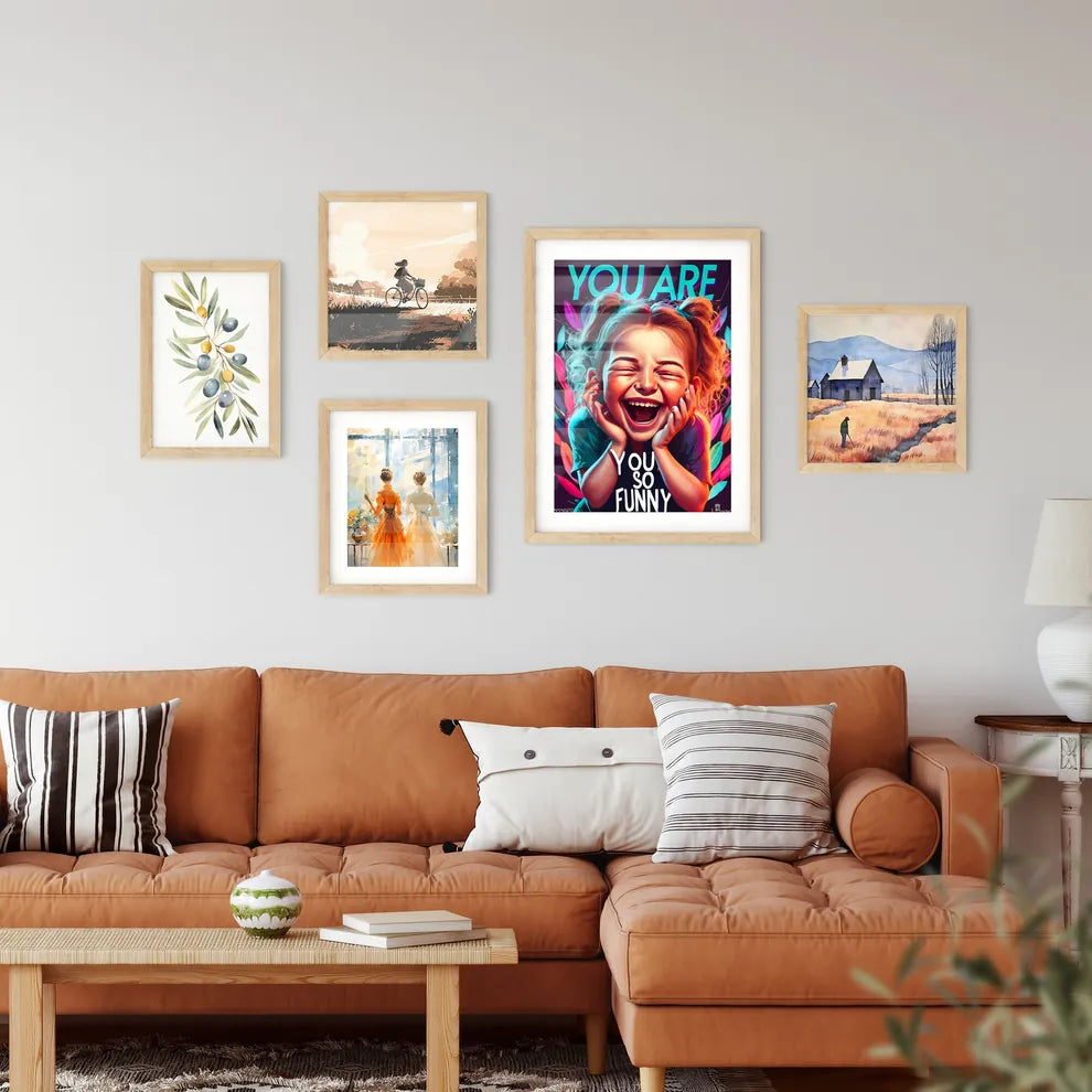 You Are So Funny - A Girl Laughing With Her  Framed Print