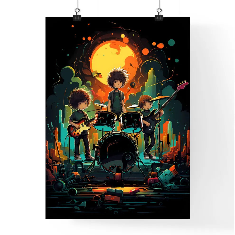 Youth Band - A Group Of Boys Playing Instrum Poster
