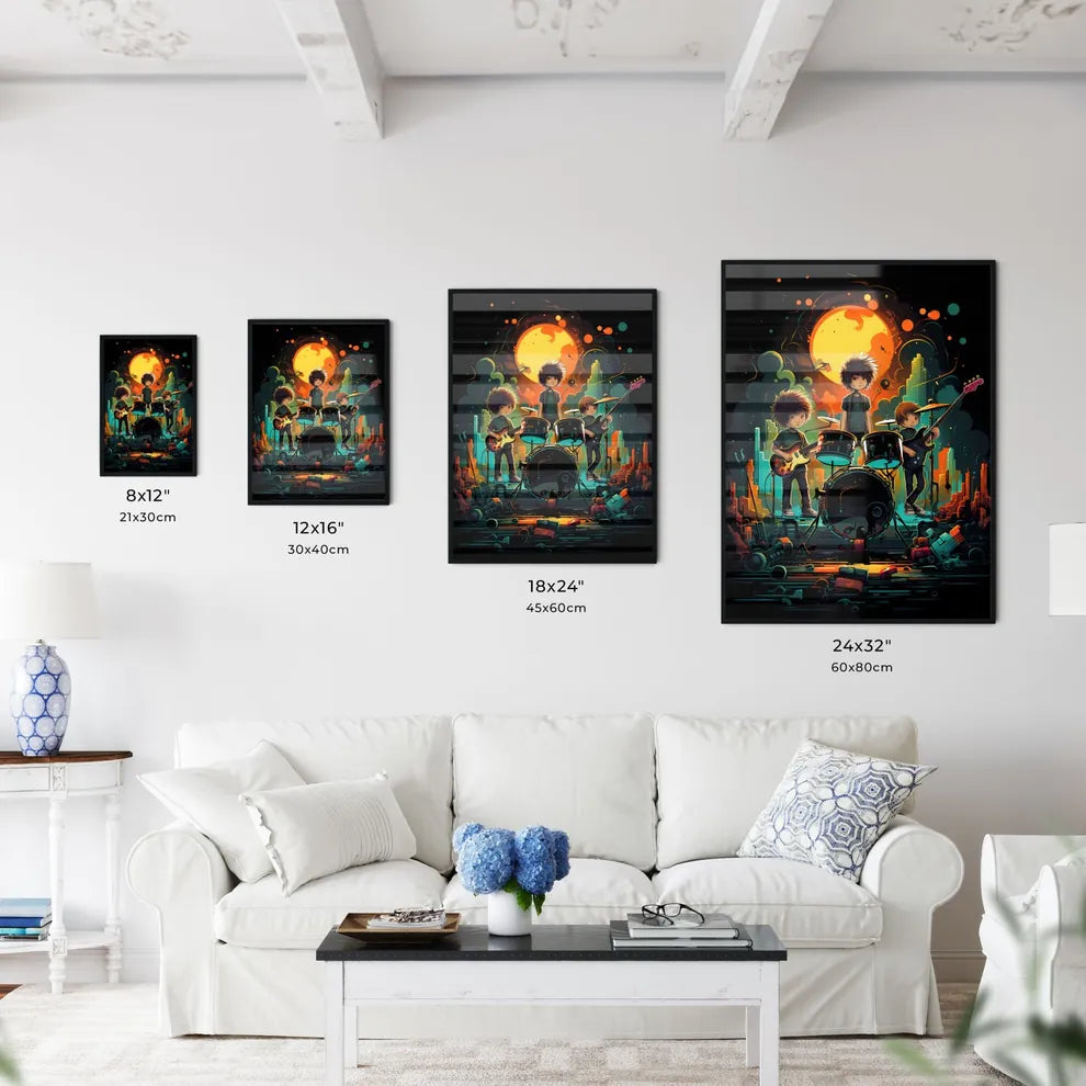 Youth Band - A Group Of Boys Playing Instrum Wall Art