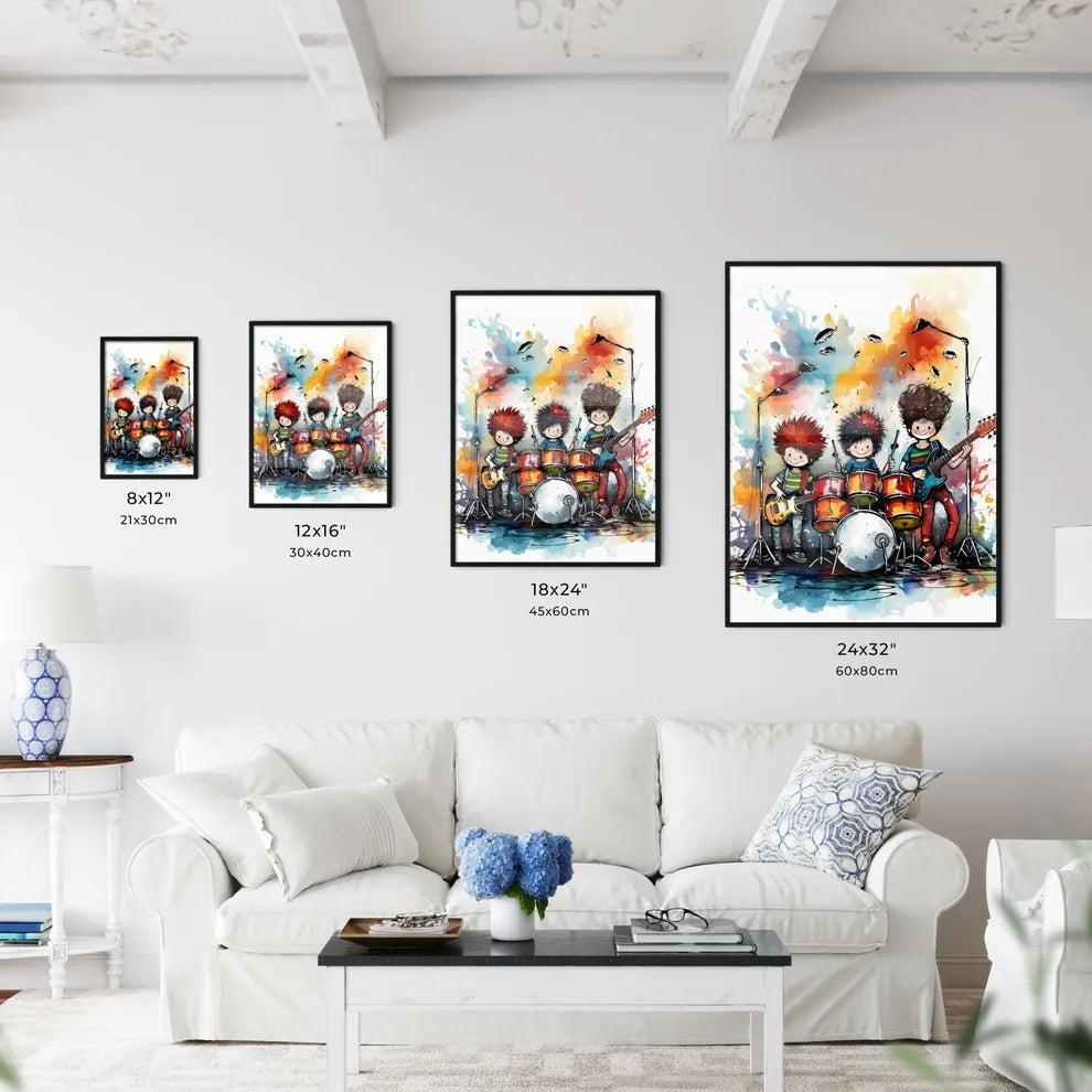 Youth Band - A Group Of Kids Playing Instrum Wall Art