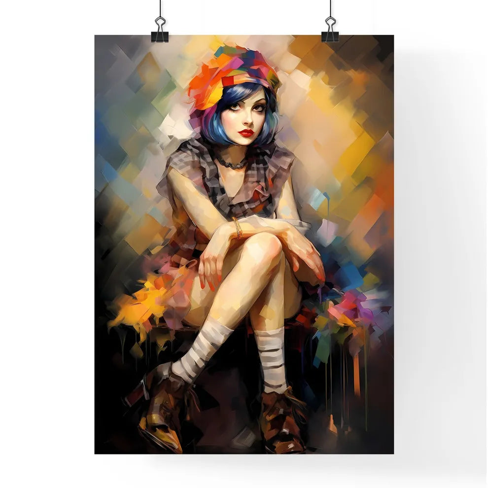 1920's Flapper With Fishnet Stockings And Ci Poster