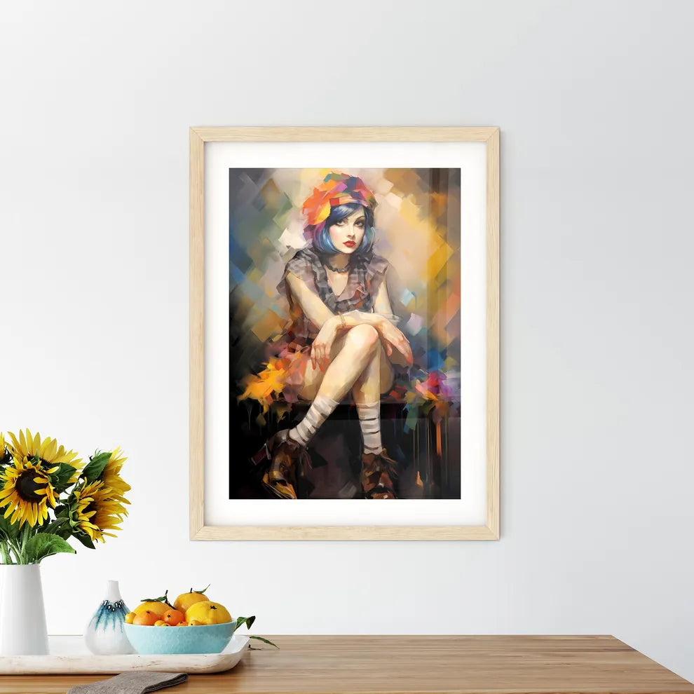 1920's Flapper With Fishnet Stockings And Ci Framed Print
