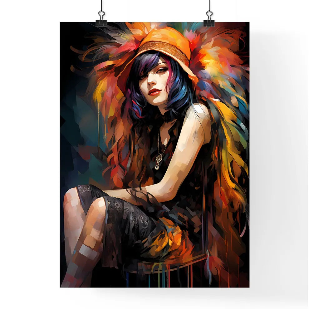 1920's Flapper With Fishnet Stockings And Ci Poster