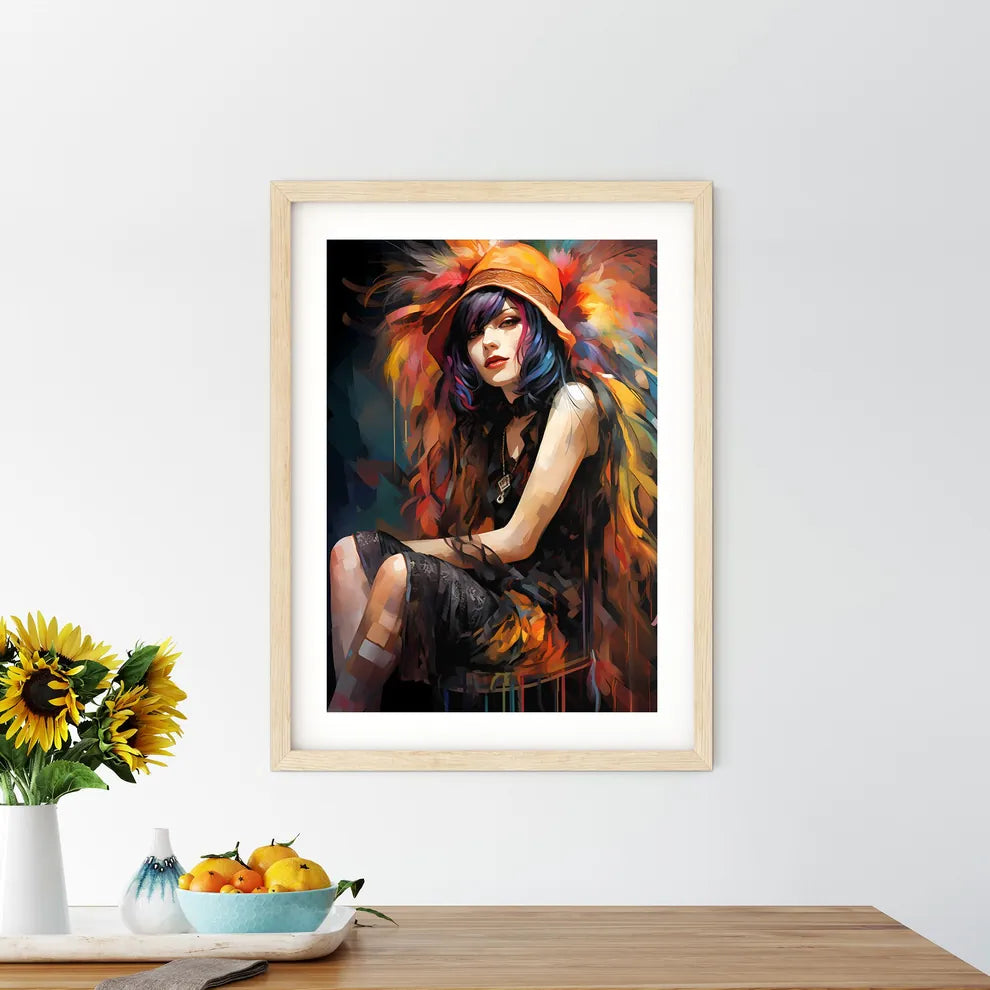 1920's Flapper With Fishnet Stockings And Ci Framed Print