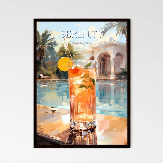A Cocktail Near A Swimming Pool - Relax Conc - Framed Art Print