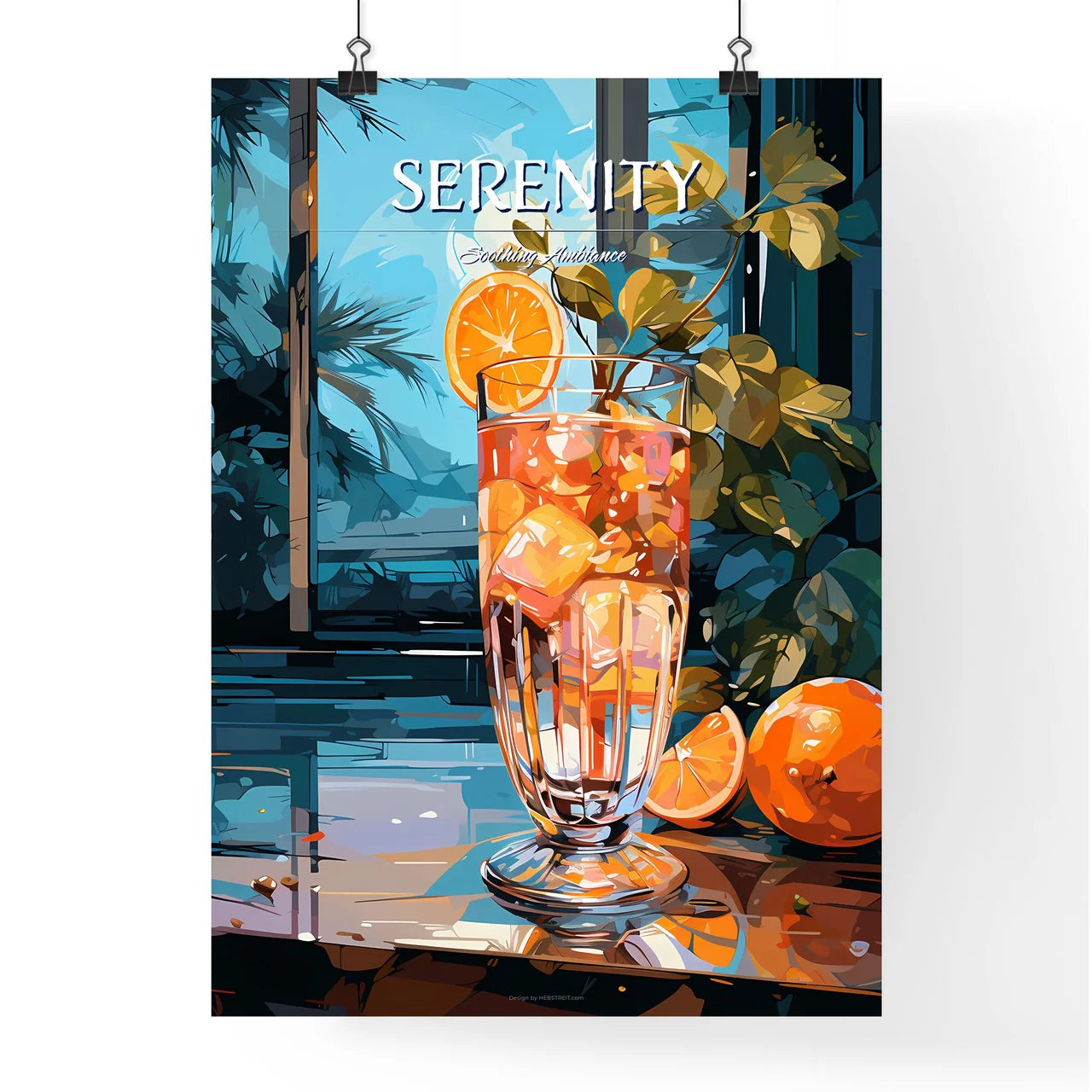 A Cocktail Near A Swimming Pool - Relax Conc Poster