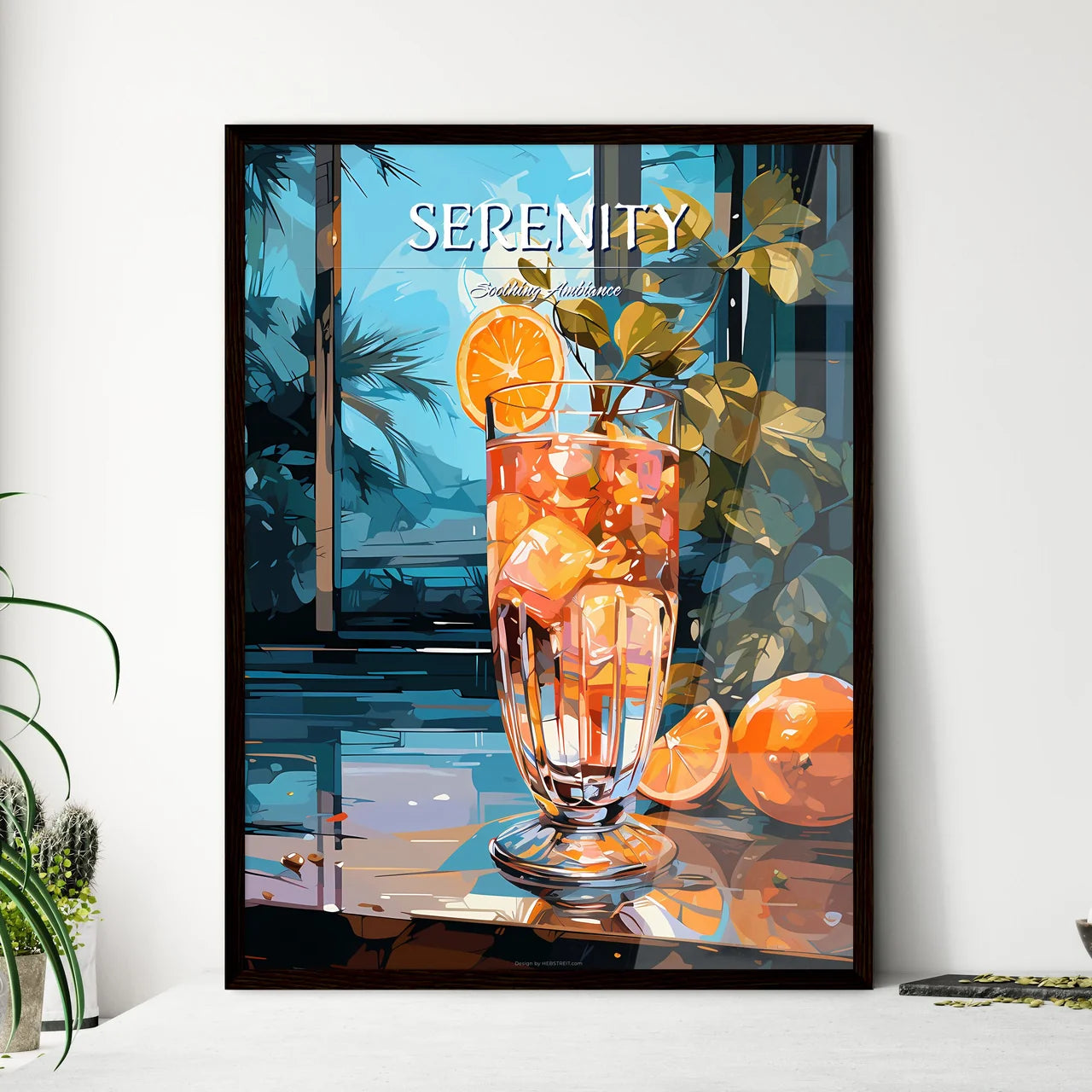 A Cocktail Near A Swimming Pool - Relax Conc - Framed Art Print