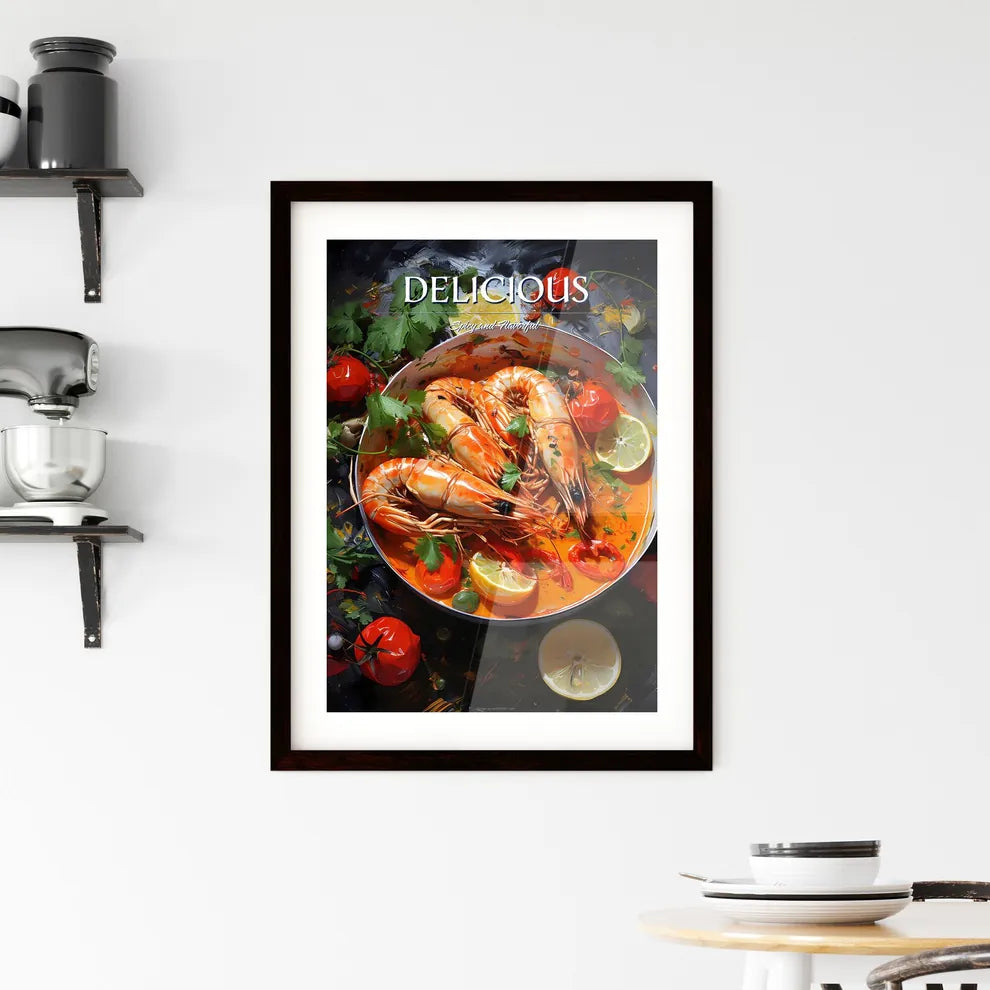 A Malaysian Traditional Curry Prawn  Framed Print