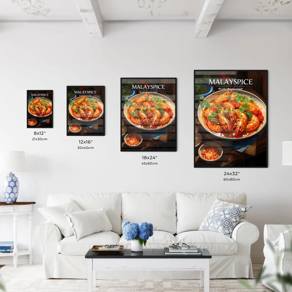 A Malaysian Traditional Curry Prawn - A Bowl - Kitchen Hangings