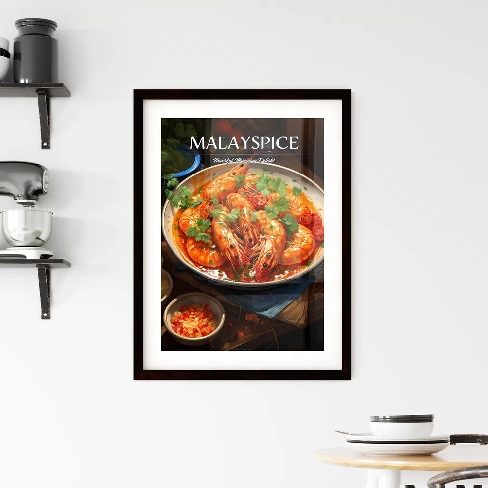 A Malaysian Traditional Curry Prawn - A Bowl Framed Print