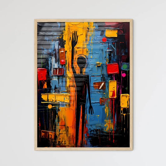 A New York Pedestrian Walk Sign - A Painting - Framed Art Print