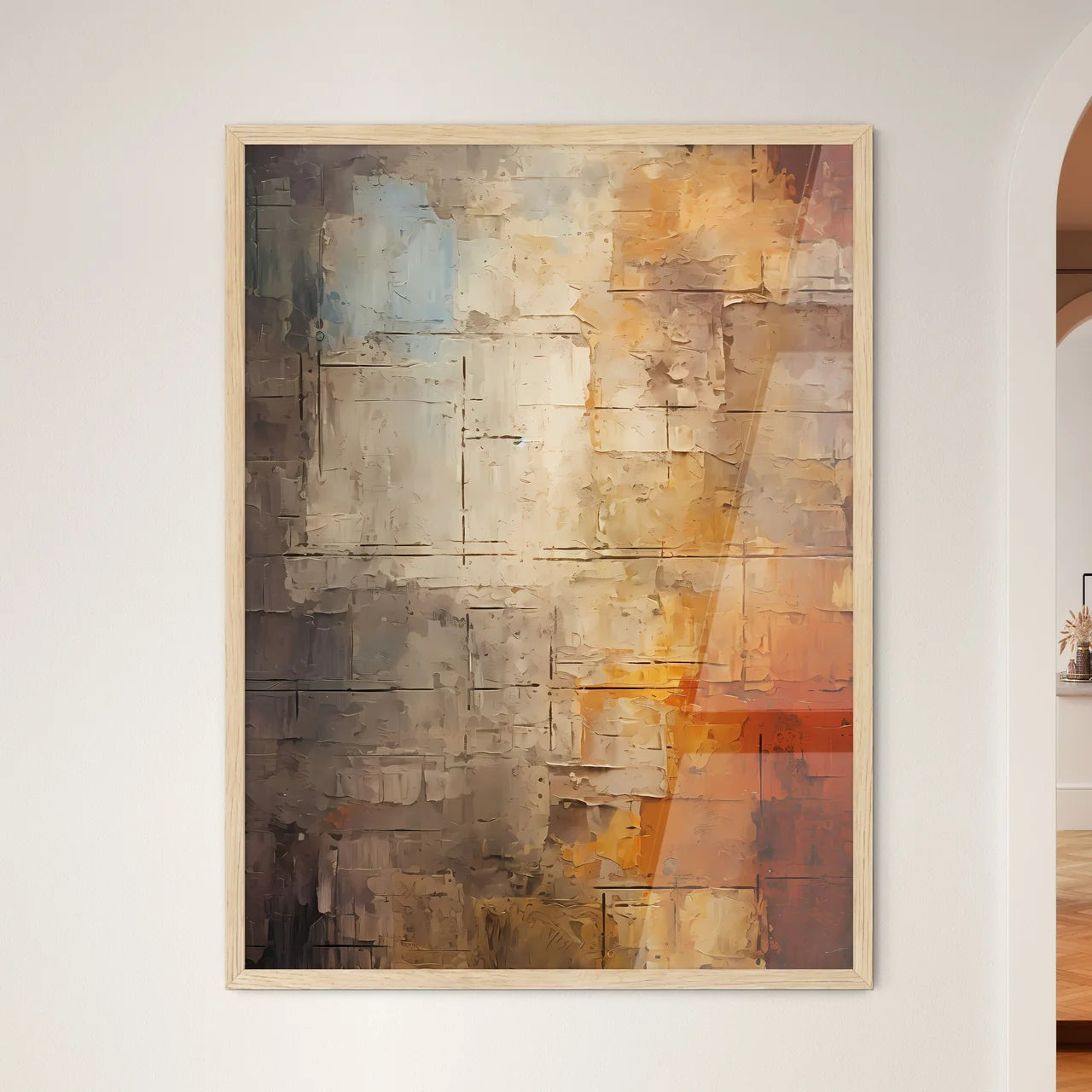 Aged Masonry Texture Wall Grunge Old Archite - Framed Art Print