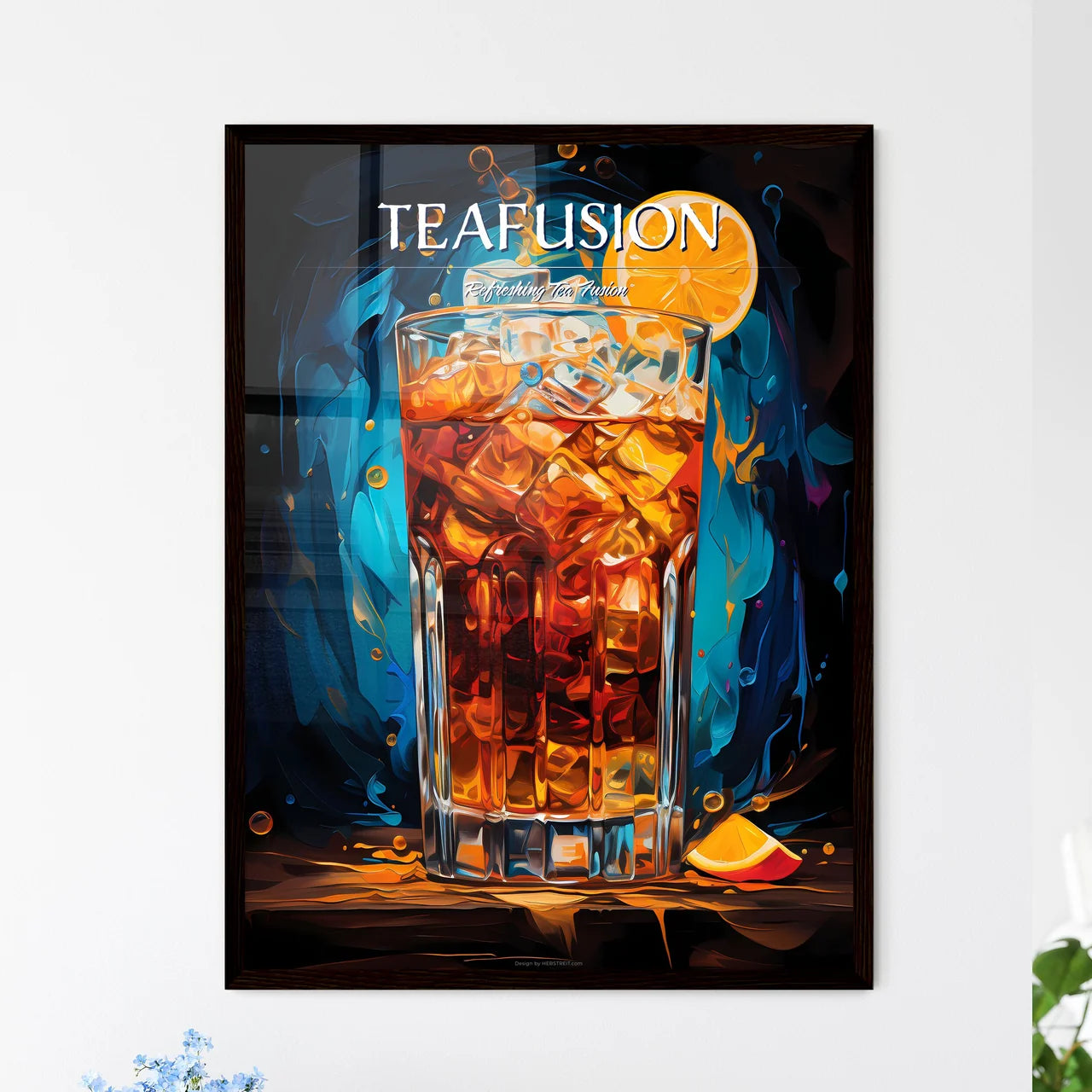 Americano Cocktail - A Glass Of Ice Tea With - Framed Art Print