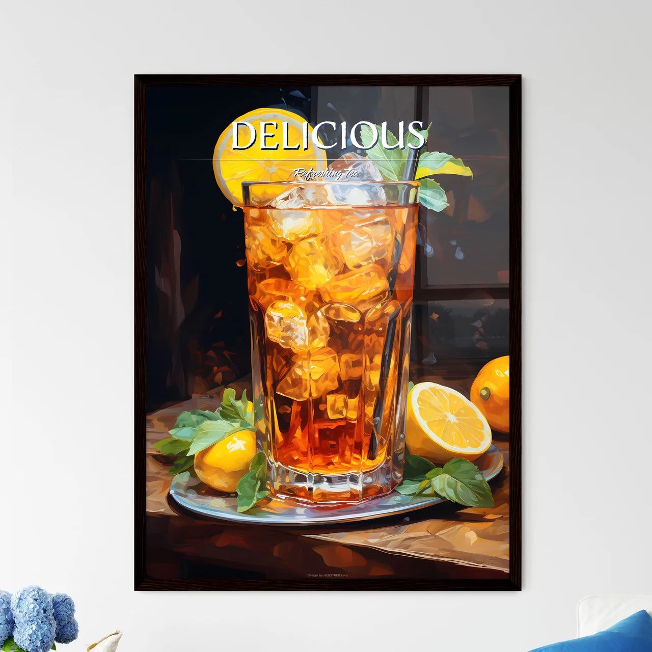Americano Cocktail - A Glass Of Ice Tea With - Framed Art Print