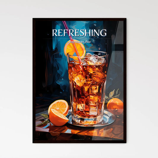 Americano Cocktail - A Glass Of Ice Tea With - Framed Art Print