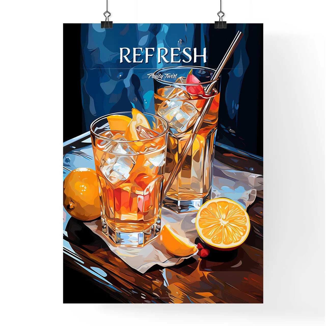 Apple Chai Gin And Tonic  - A Two Glasses Of Poster