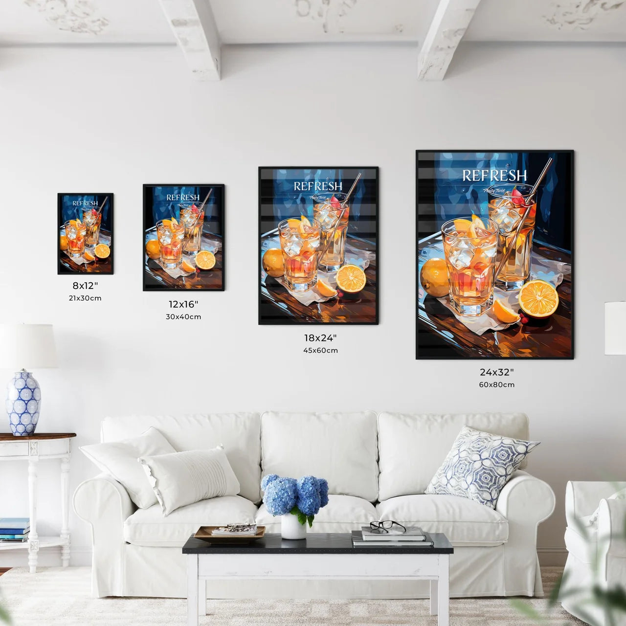 Apple Chai Gin And Tonic  - A Two Glasses Of - Kitchen Hangings