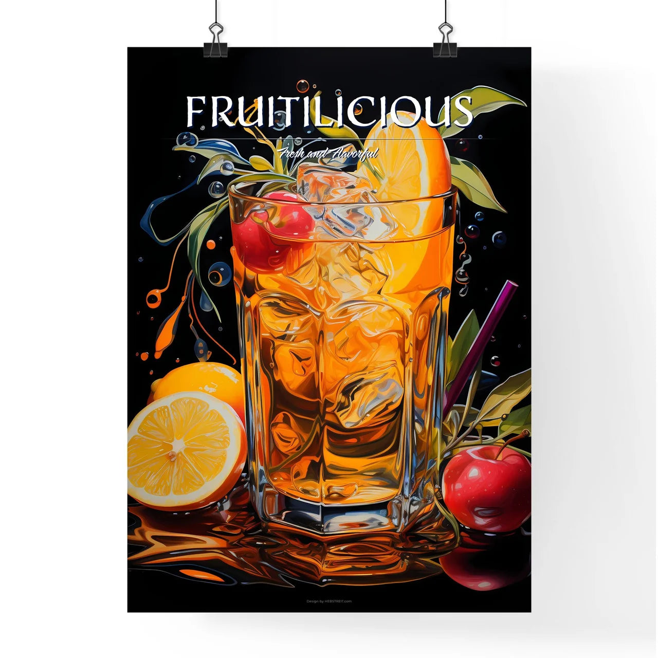 Apple Chai Gin And Tonic  - A Glass Of Ice T Poster