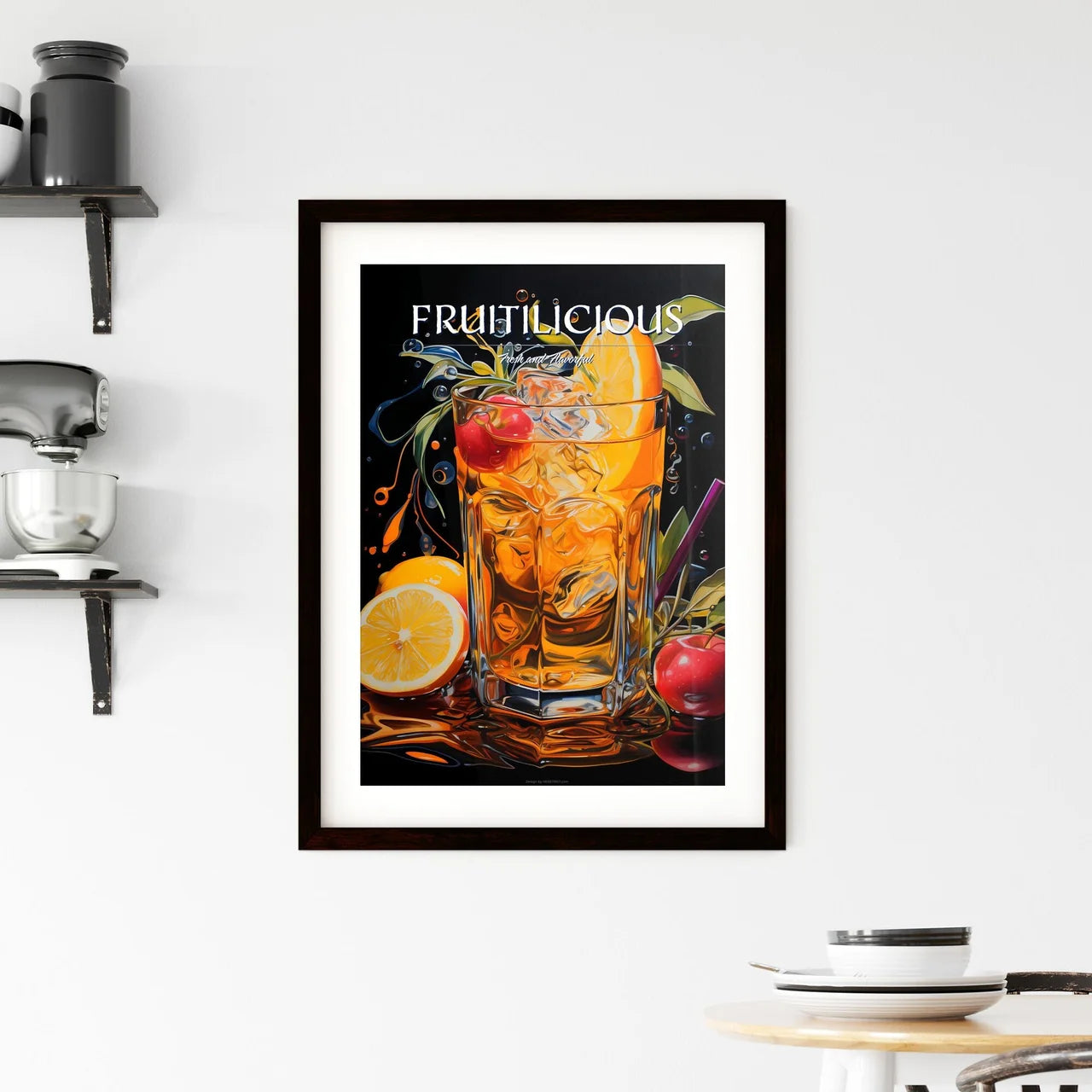 Apple Chai Gin And Tonic  - A Glass Of Ice T Framed Print