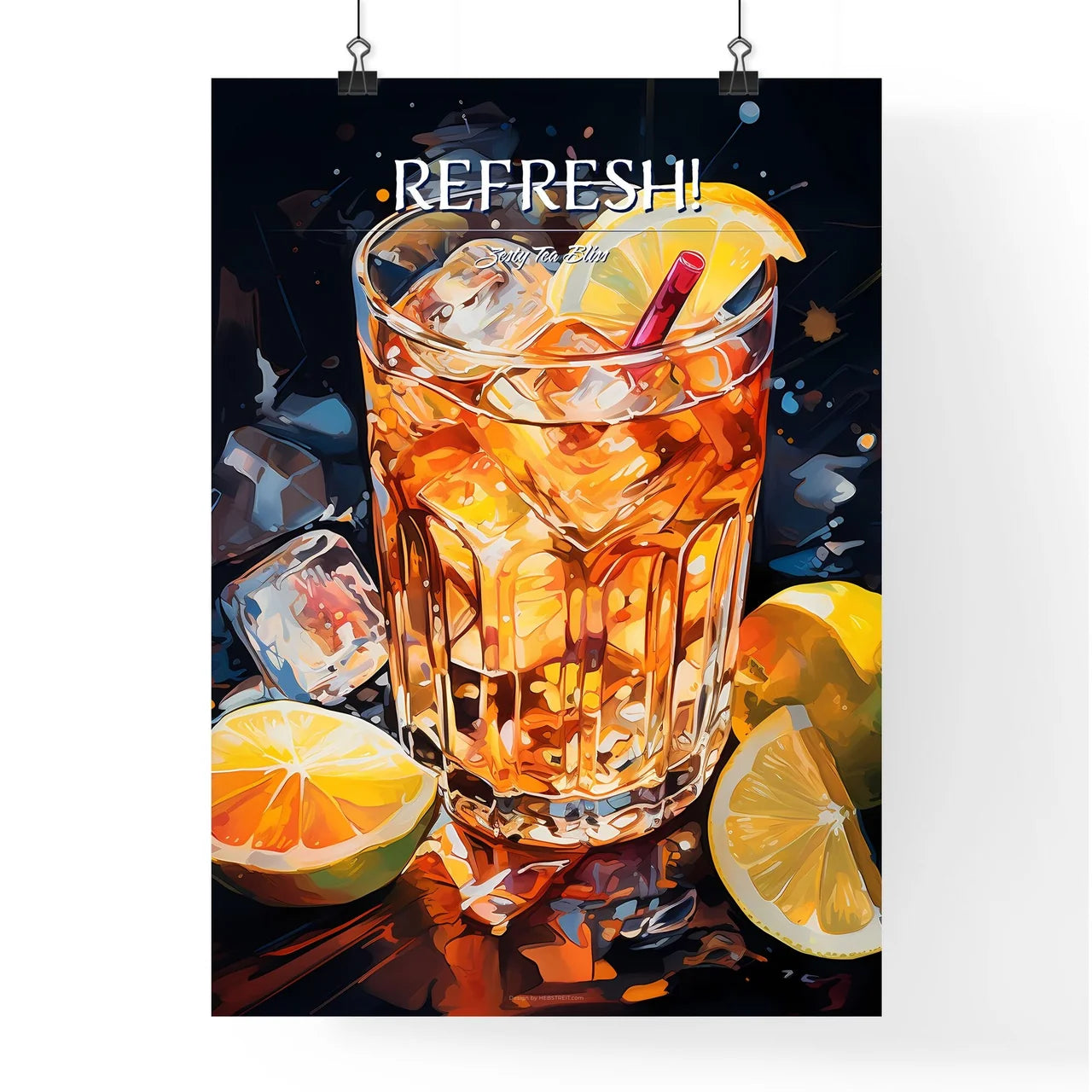 Apple Chai Gin And Tonic  - A Glass Of Ice T Poster