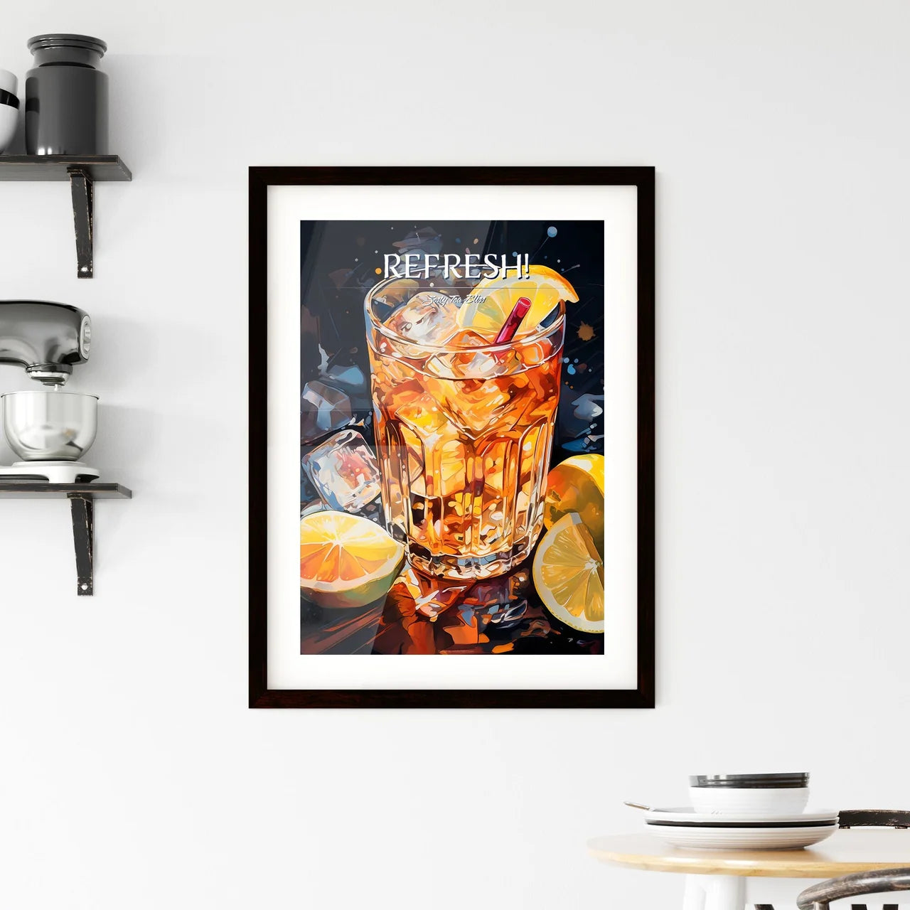 Apple Chai Gin And Tonic  - A Glass Of Ice T Framed Print