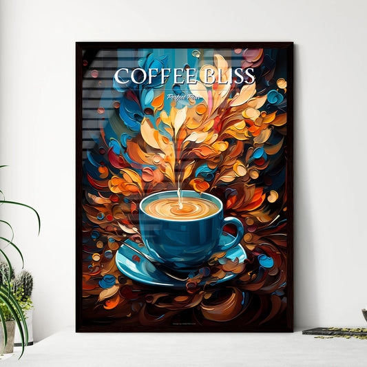 Arrangement Of Coffee Beans Into Shape Of Cu - Framed Art Print