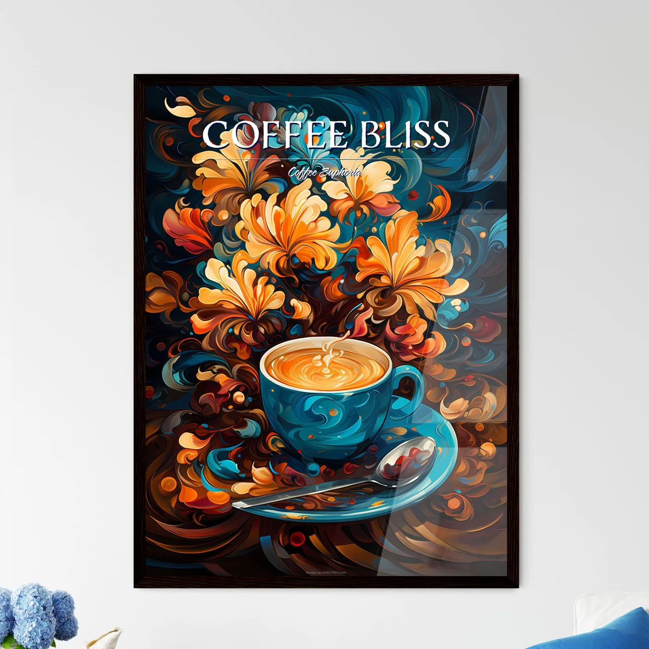 Arrangement Of Coffee Beans Into Shape Of Cu - Framed Art Print