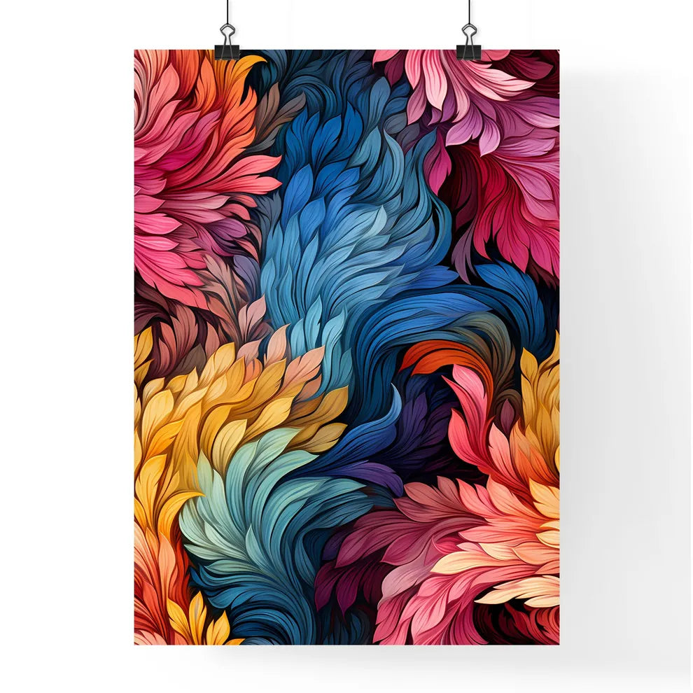 Art Deco Style Seamless Pattern - Colorful F Poster