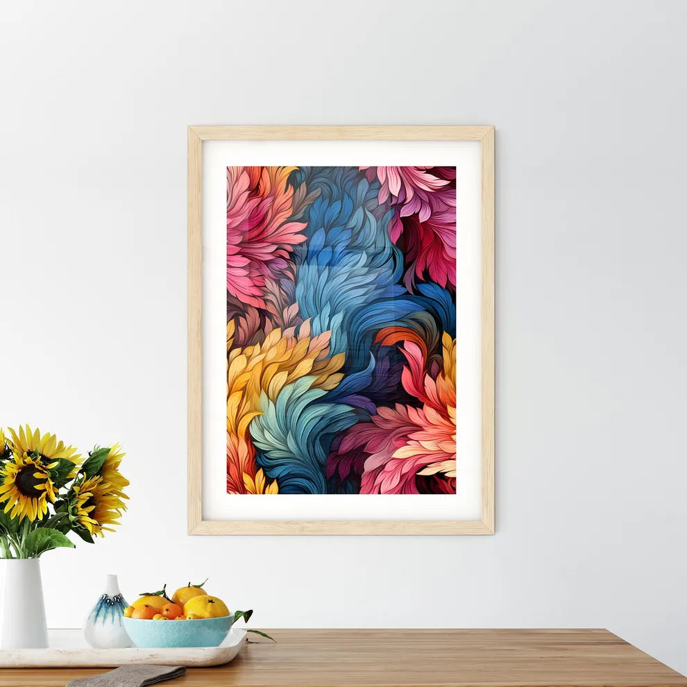 Art Deco Style Seamless Pattern - Colorful F Framed Print