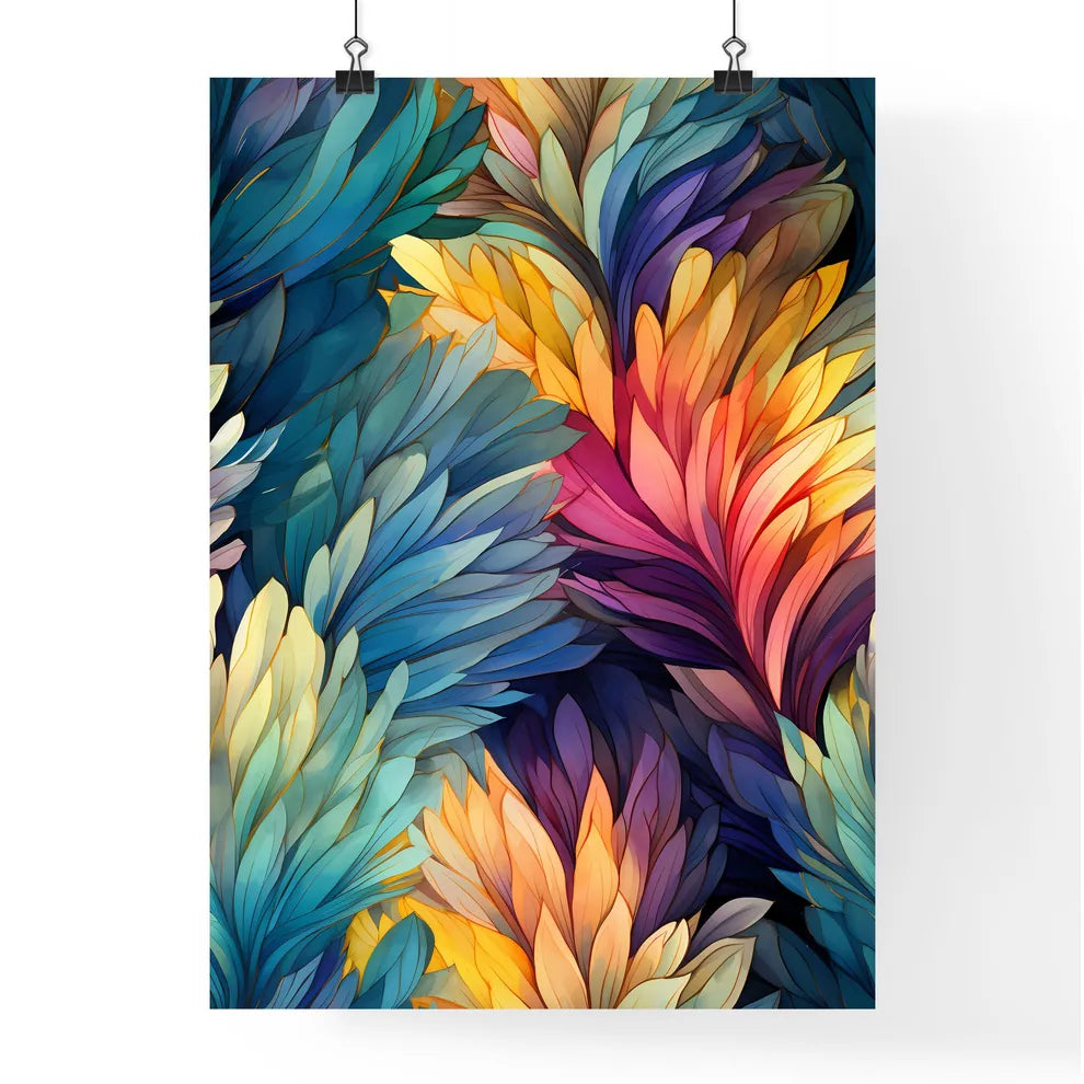 Art Deco Style Seamless Pattern - A Colorful Poster