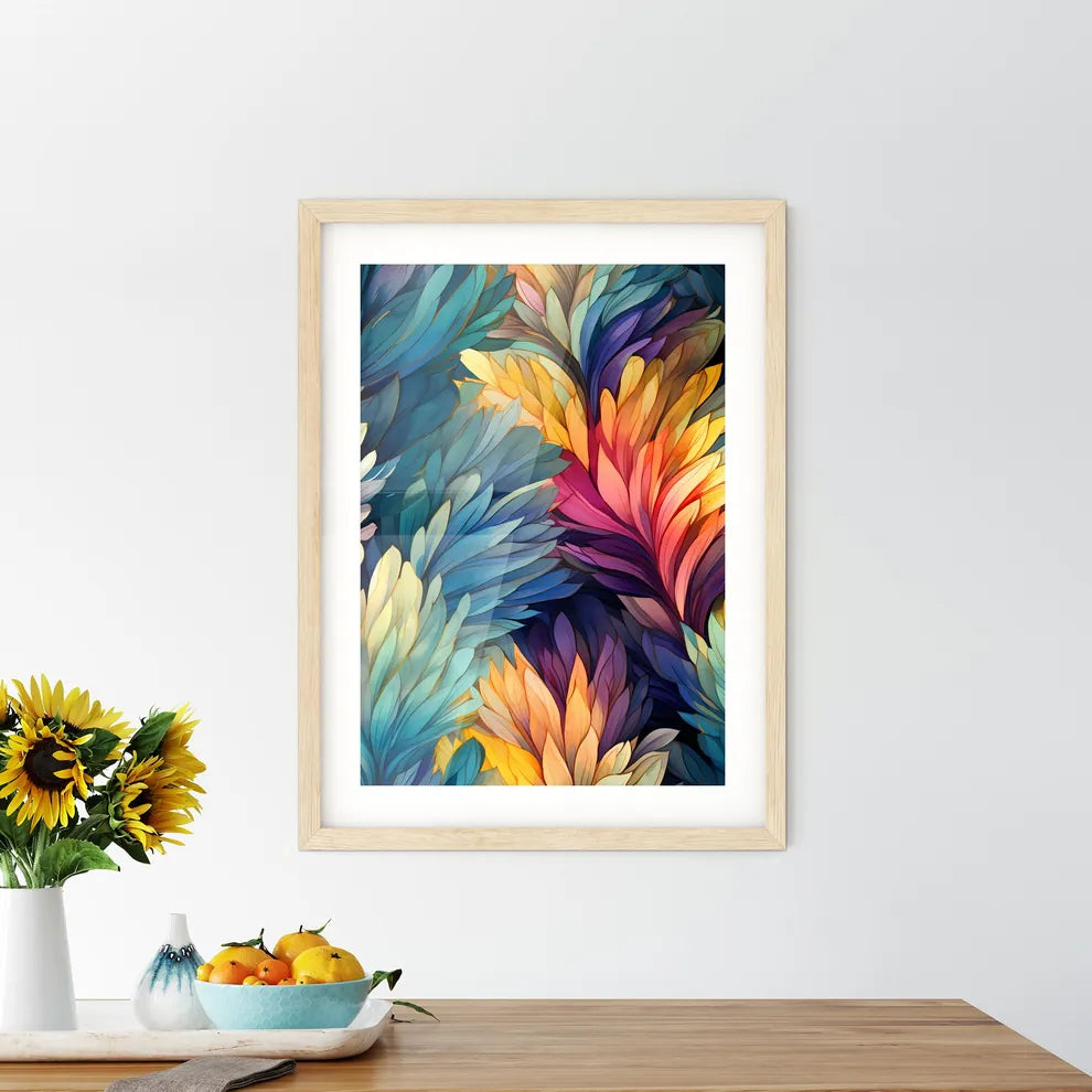 Art Deco Style Seamless Pattern - A Colorful Framed Print