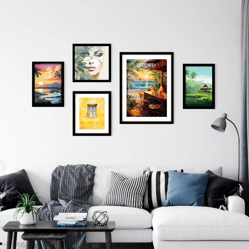 Art Summer Tropical Beach Wine Bar - A Table Wall Art