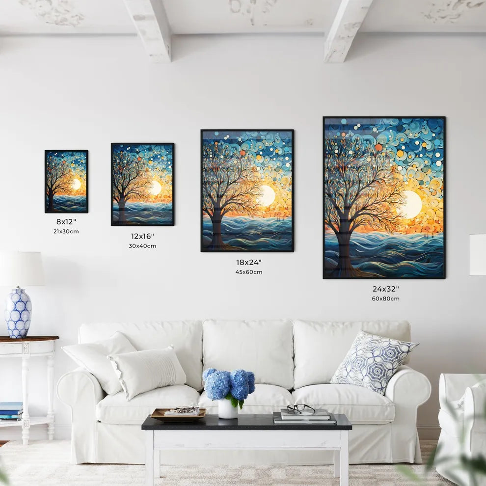 Background Of 5 Trees And Blue Sky - A Tree  - Kitchen Hangings