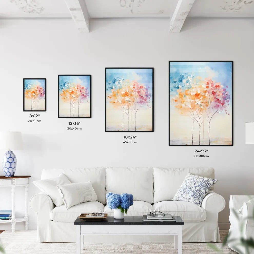 Background Of 5 Trees And Blue Sky - A Group - Kitchen Hangings