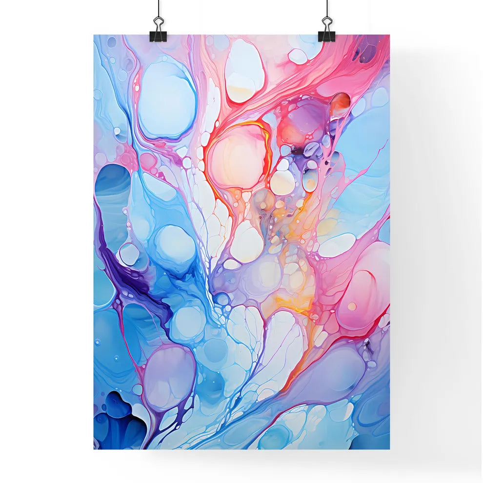 Background With Oil Ink Drops - A Colorful P Poster
