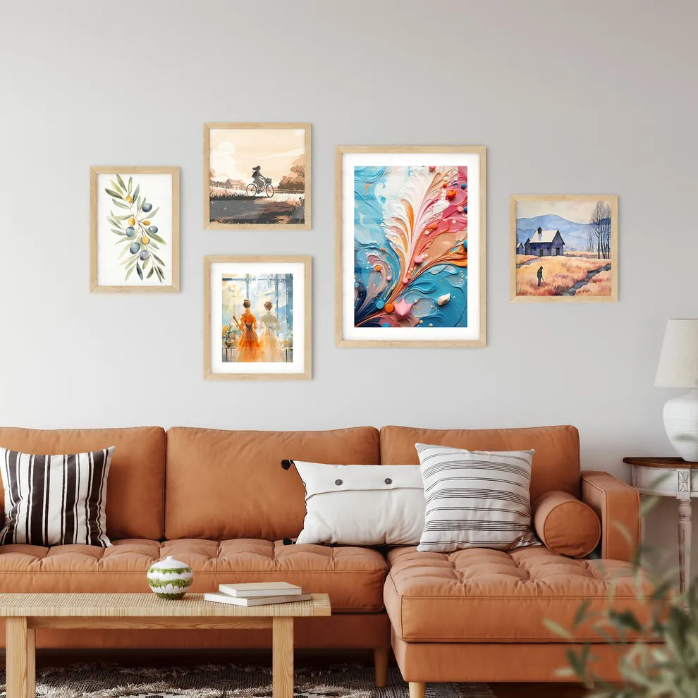 Background With Oil Ink Drops - A Colorful P Wall Art