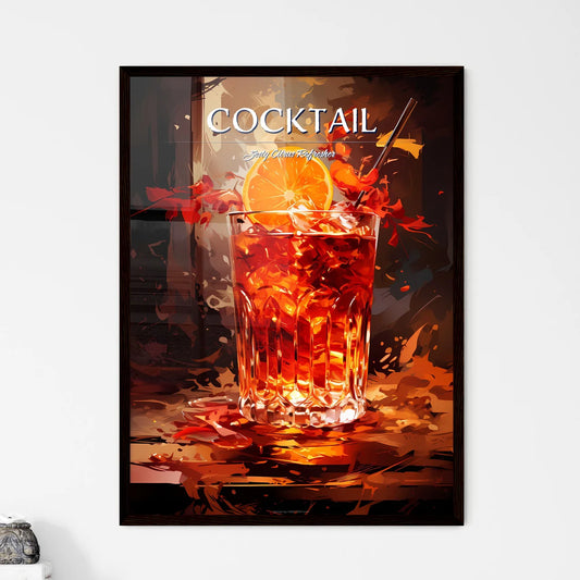 Blood And Sand Cocktail - A Glass Of Liquid  - Framed Art Print