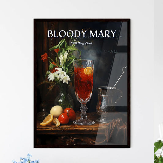 Bloody Mary Cocktail - A Glass Of Liquid And - Framed Art Print