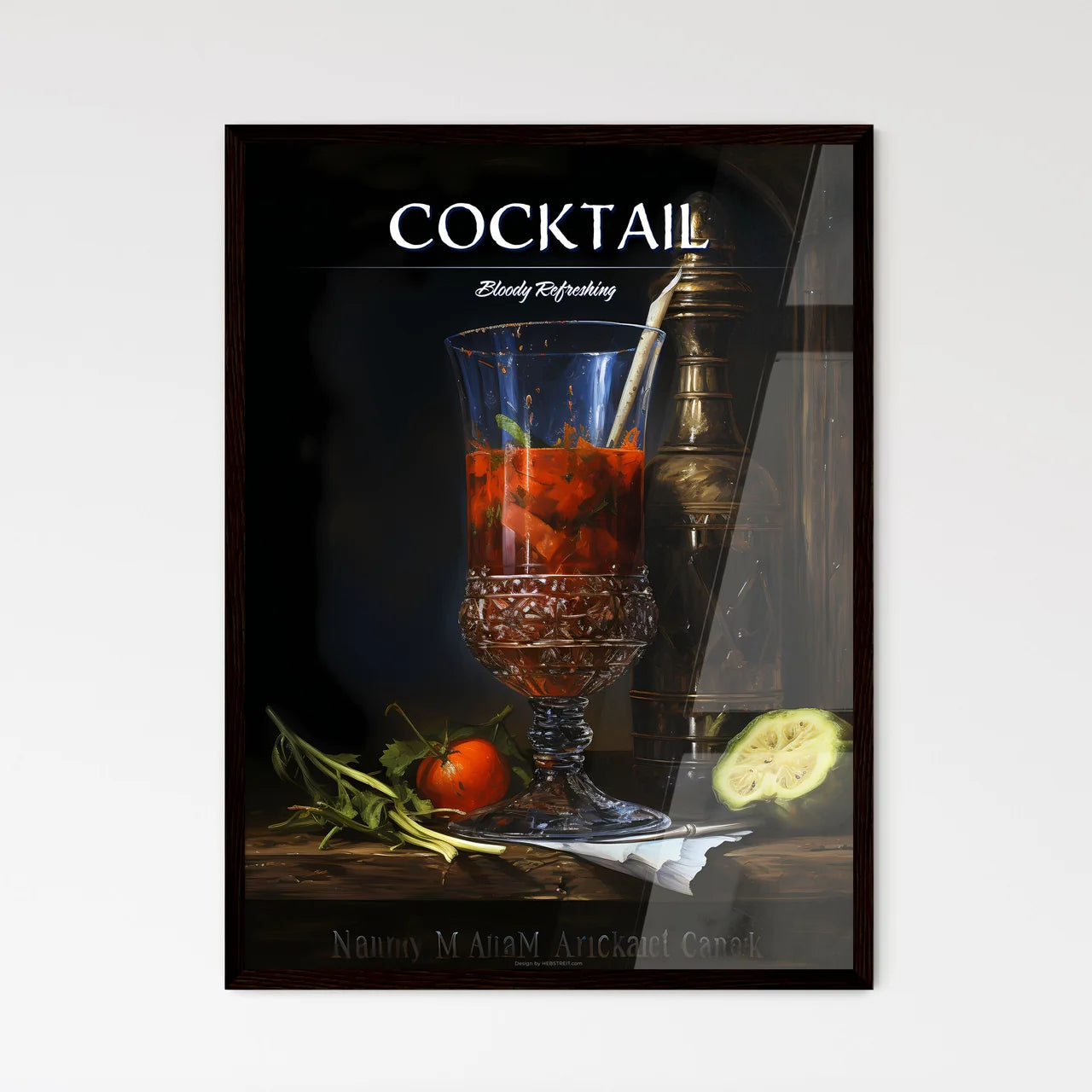 Bloody Mary Cocktail - A Glass Of Liquid Nex - Framed Art Print