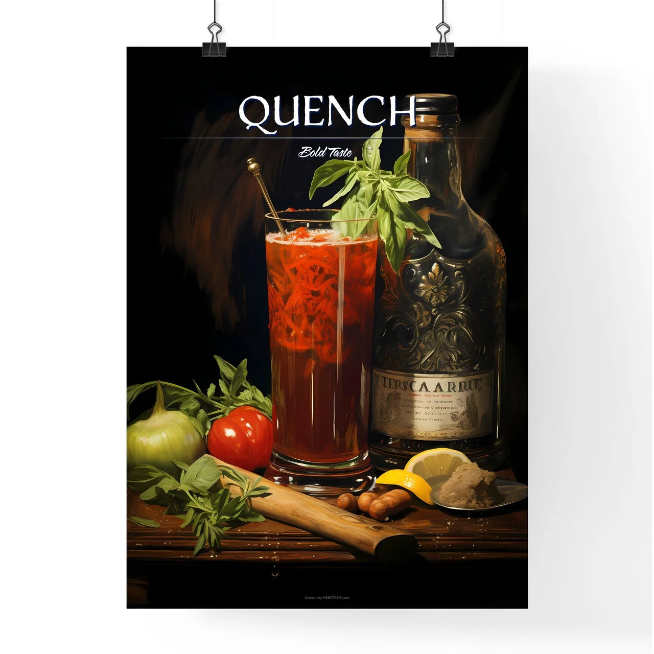 Bloody Mary Cocktail - A Glass Of Liquid Wit Poster
