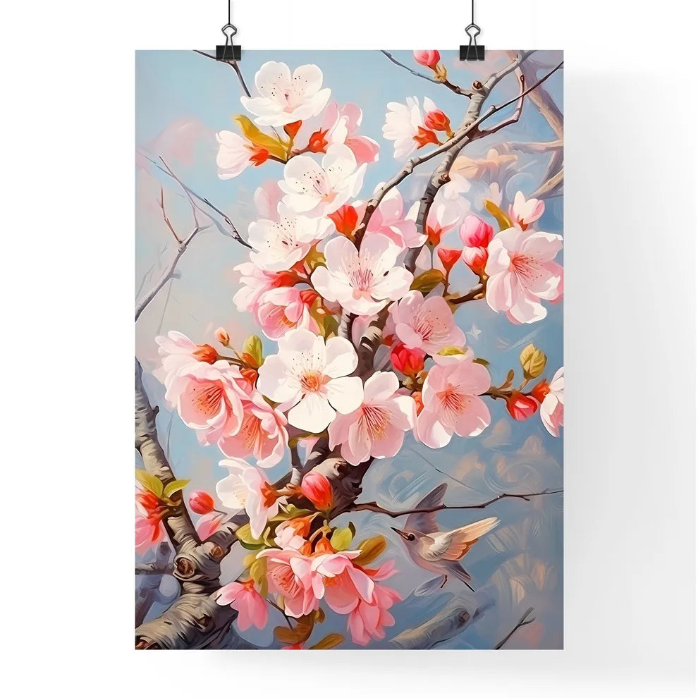 Blossoming Bush On Rural Surburb - A Paintin Poster