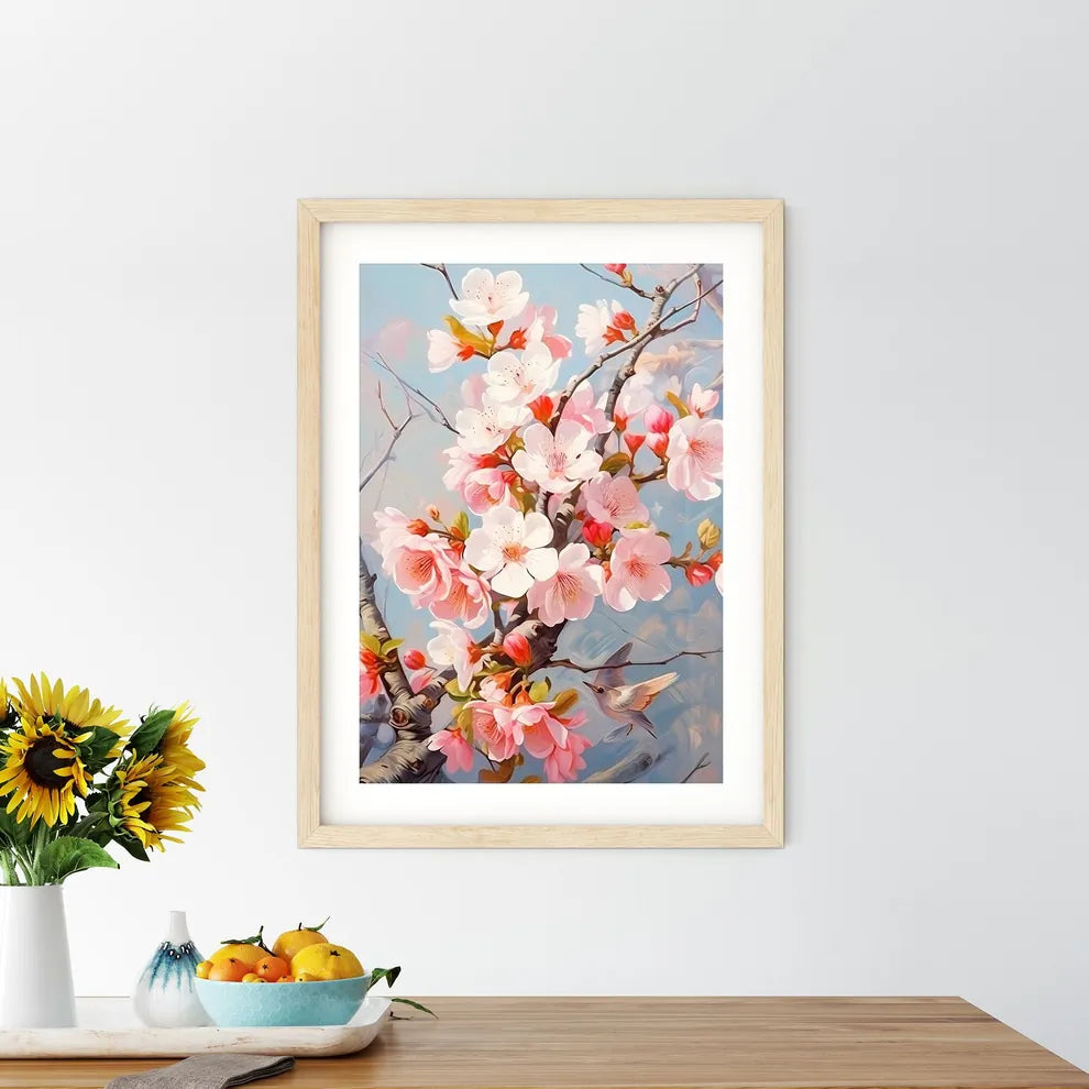 Blossoming Bush On Rural Surburb - A Paintin Framed Print