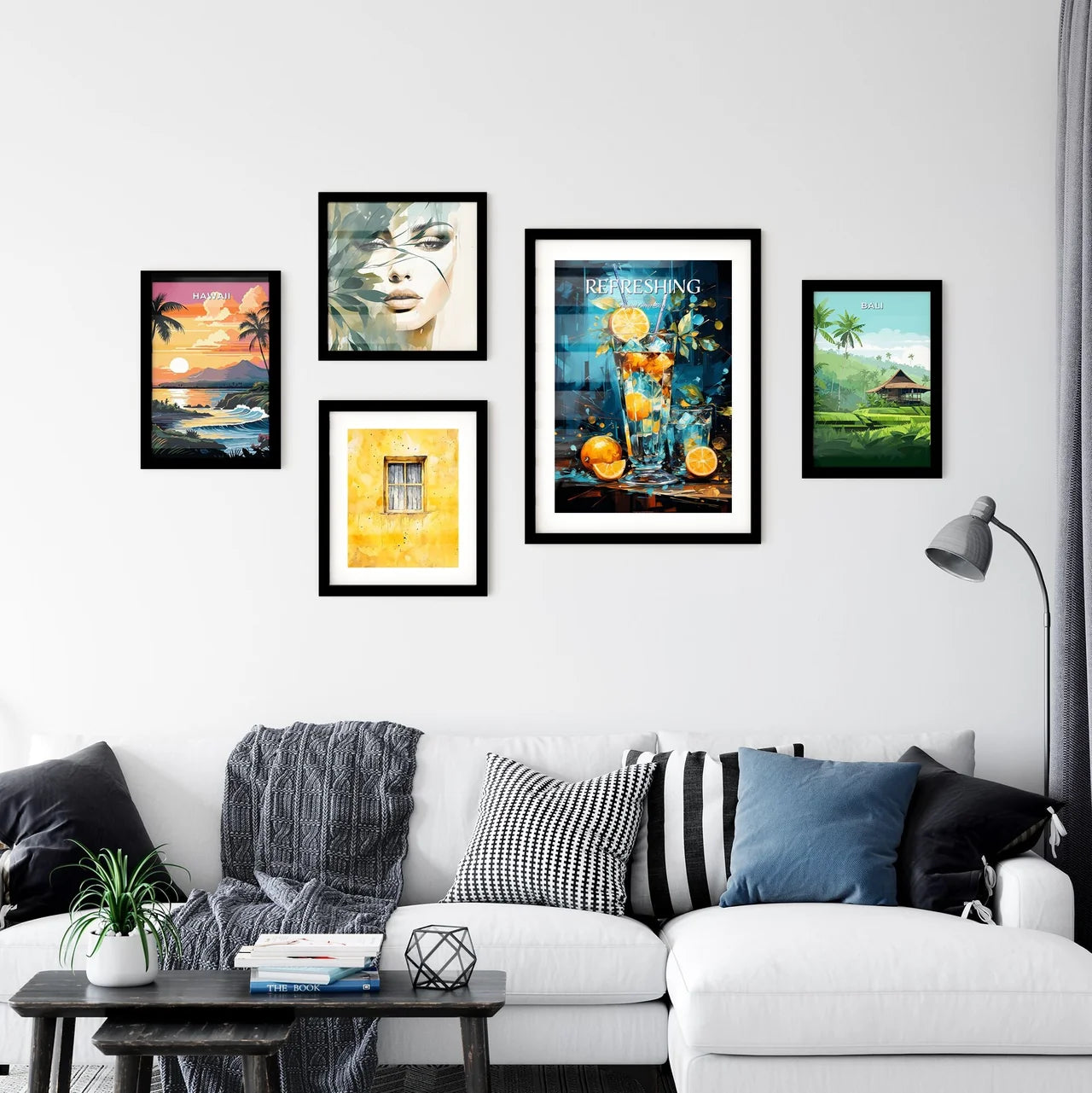 Blue Lagoon Cocktail - A Glass Of Ice And Or Wall Art