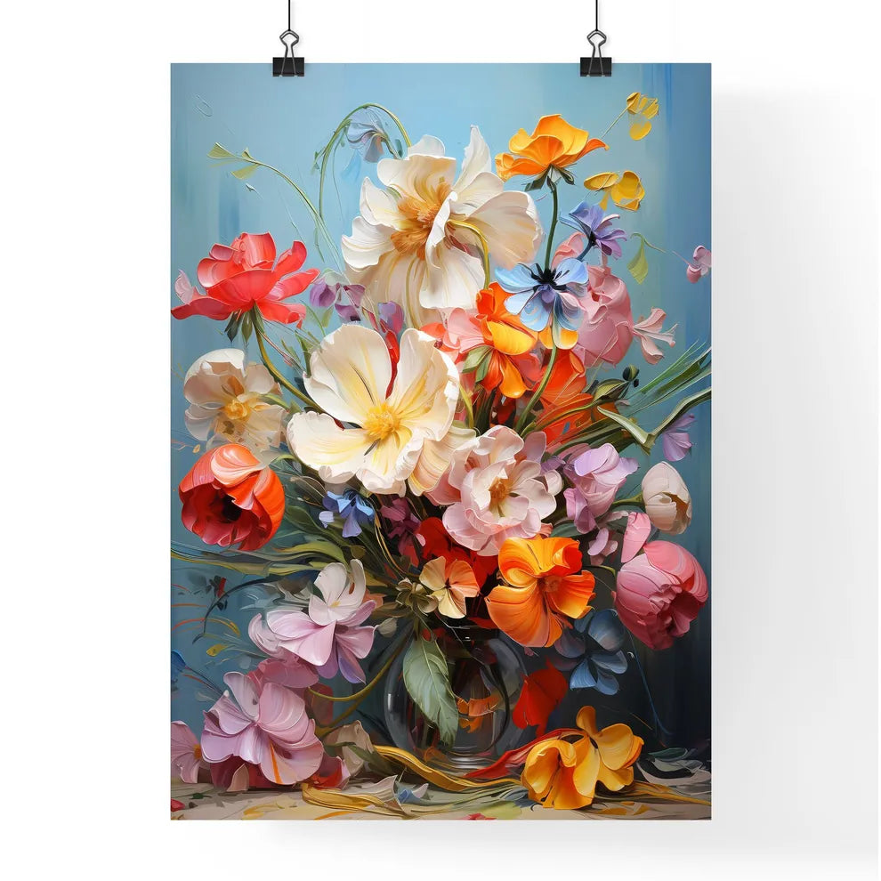Bouquet Of Colorful Spring Flowers - A Paint Poster