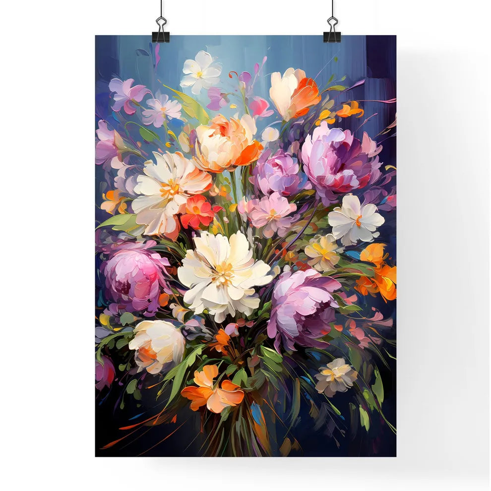 Bouquet Of Colorful Spring Flowers - A Paint Poster
